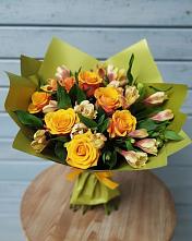 Букет цветов из:  Альстромерии и Розы в Колчаново