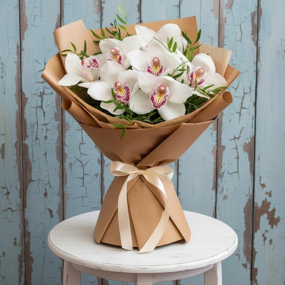 Букет цветов из: Орхидеи и Розы в Колчаново