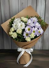 Букет цветов из:  Хризантемы и Розы в Колчаново