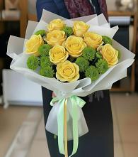 Букет цветов из:  Хризантемы и Розы в Колчаново