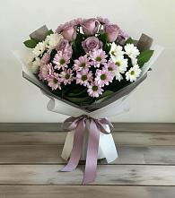 Букет цветов из:  Хризантемы и Розы в Колчаново