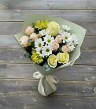 Букет цветов из:  Альстромерии, Розы и Хризантемы #REPLACE_PRED# Колчаново